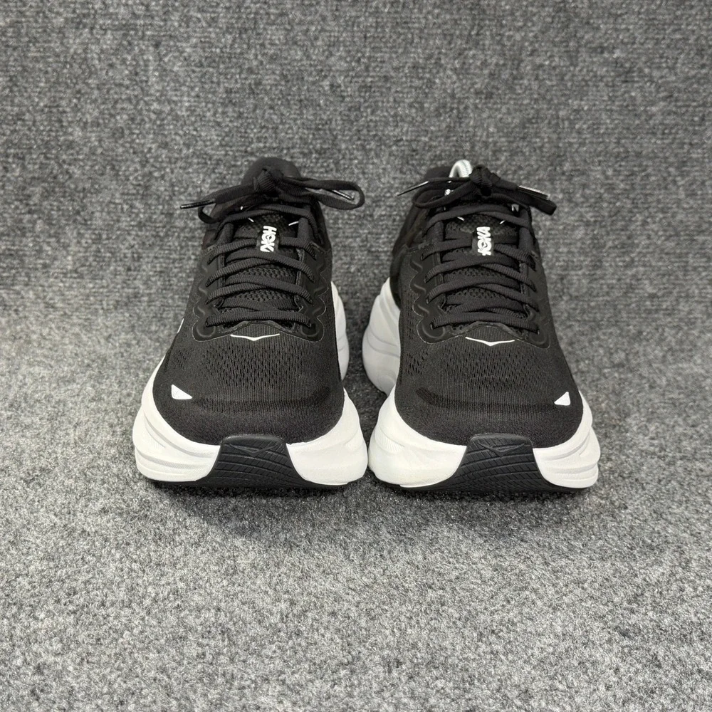 Hoka Bondi 9 Running Shoes Men's 11.5 Black White Athletic Road Training Sneaker
